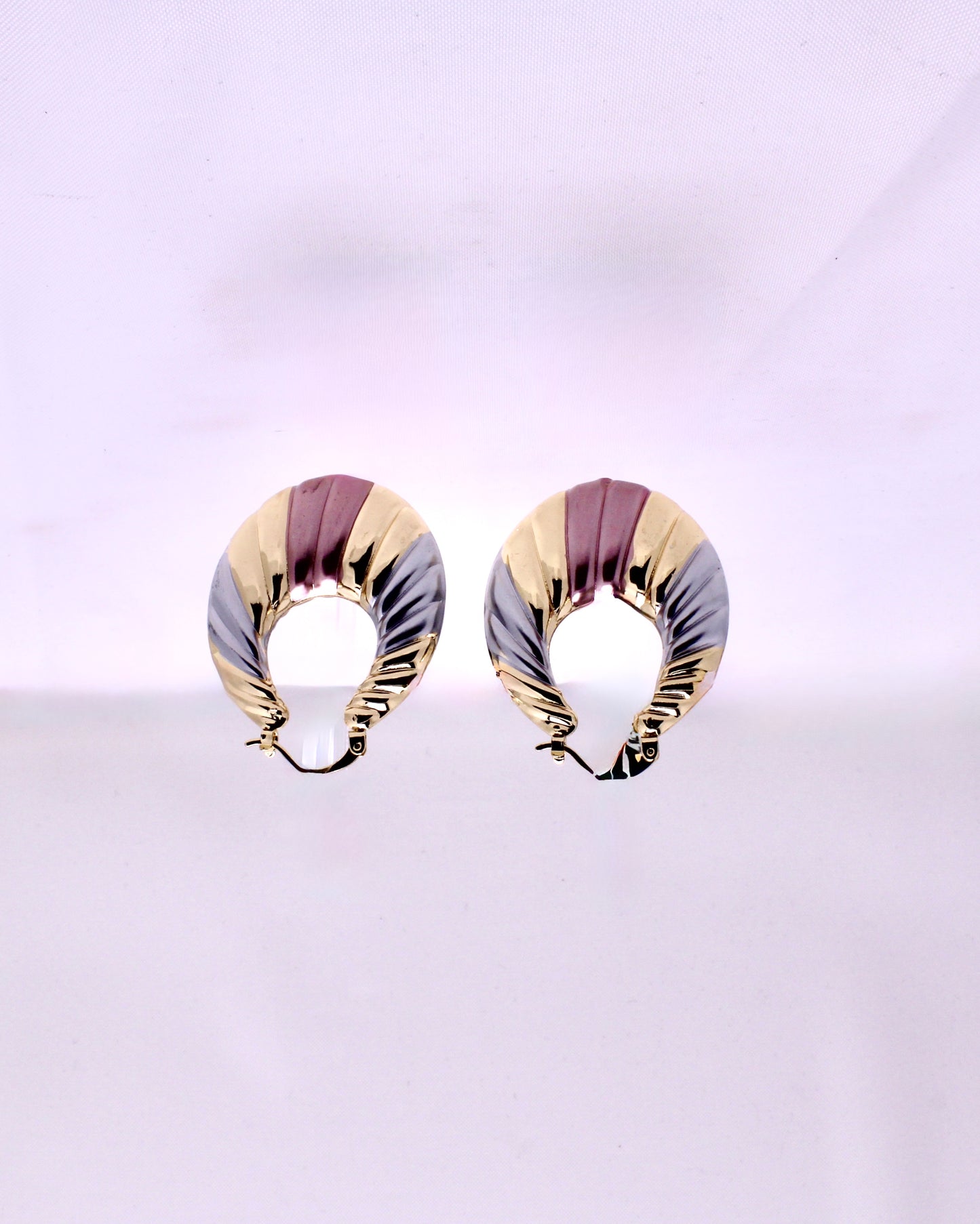 Brass CZ Zircon Hoop Drop Earrings | Patterson Jewelry