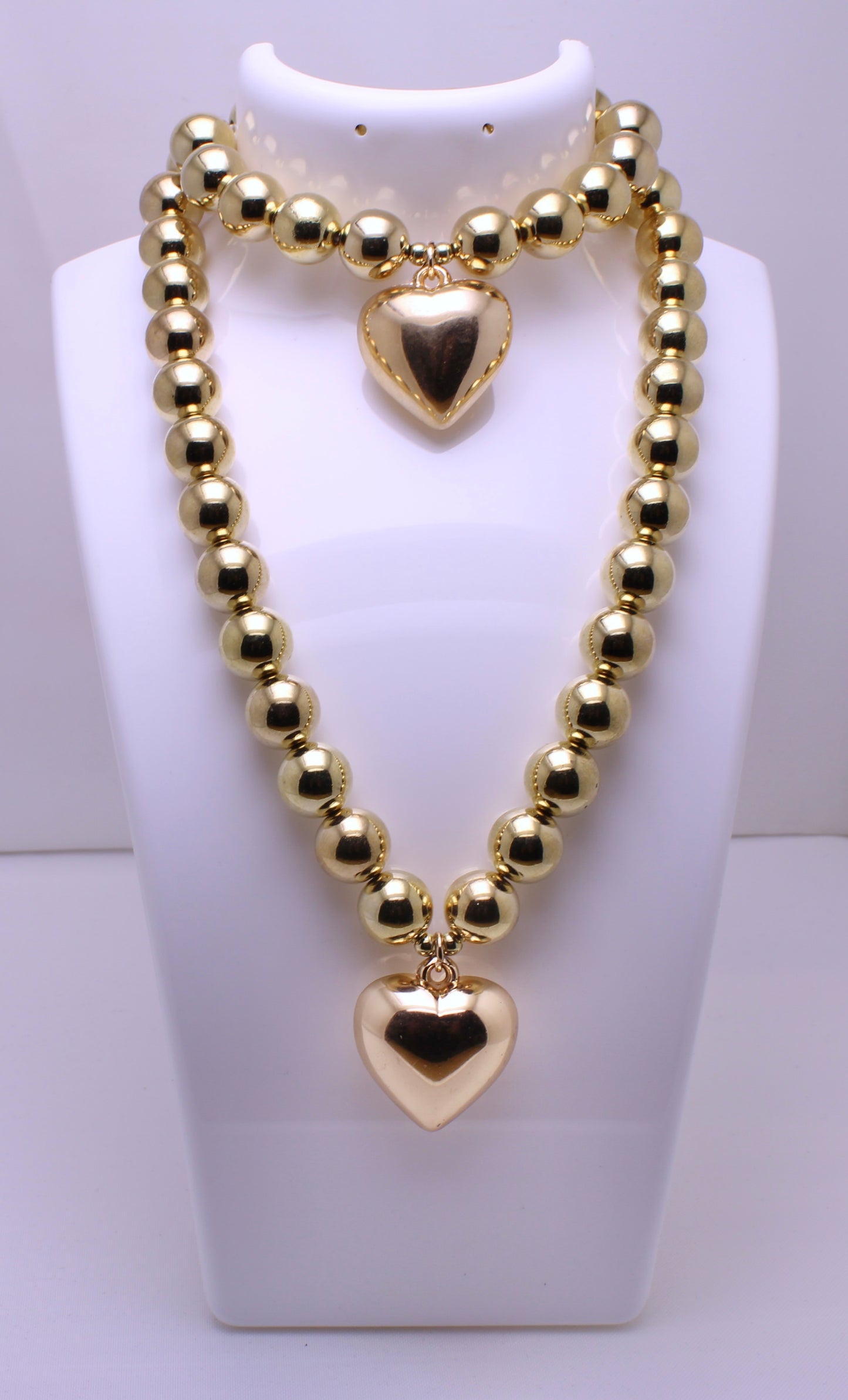 Heart Shape Pearl Bead Choker with Bracelet for Women | Patterson Jewelry
