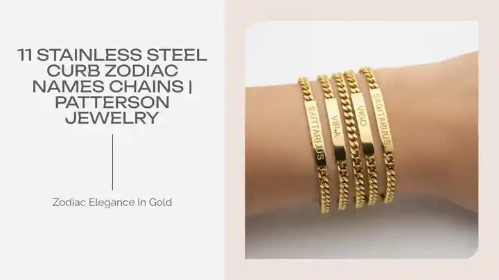 11 Stainless Steel Curb Zodiac Names Chains | Patterson Jewelry by@Outfy